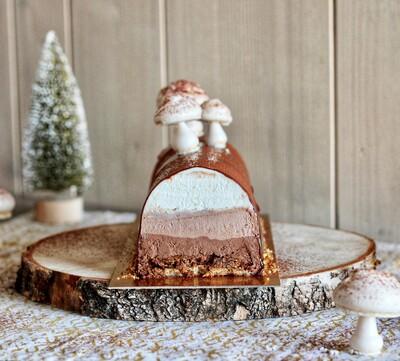 Bûche de Noël aux trois mousses au chocolat - Recettes de cuisine Ôdélices